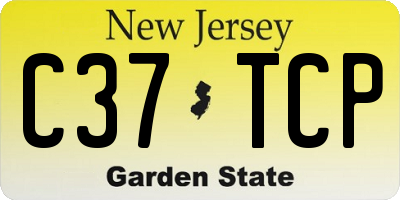 NJ license plate C37TCP