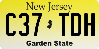 NJ license plate C37TDH
