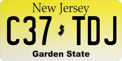 NJ license plate C37TDJ