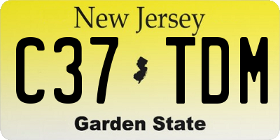 NJ license plate C37TDM