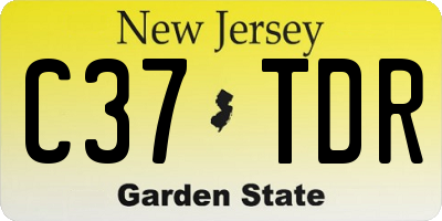 NJ license plate C37TDR