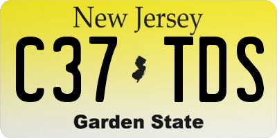NJ license plate C37TDS
