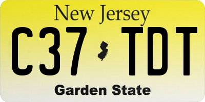 NJ license plate C37TDT