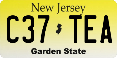 NJ license plate C37TEA