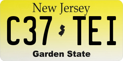 NJ license plate C37TEI