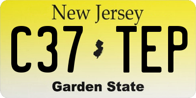 NJ license plate C37TEP
