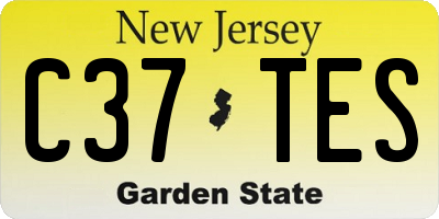 NJ license plate C37TES