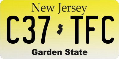 NJ license plate C37TFC