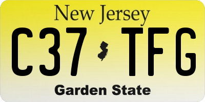 NJ license plate C37TFG