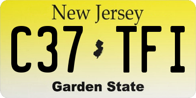 NJ license plate C37TFI