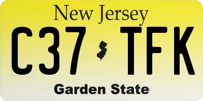 NJ license plate C37TFK