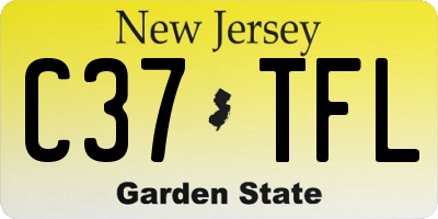 NJ license plate C37TFL