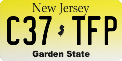NJ license plate C37TFP
