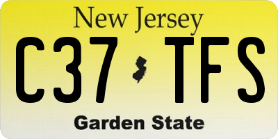 NJ license plate C37TFS