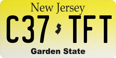 NJ license plate C37TFT