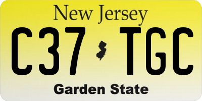 NJ license plate C37TGC