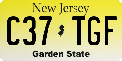 NJ license plate C37TGF