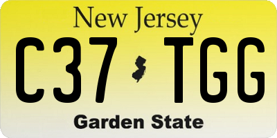 NJ license plate C37TGG