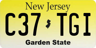 NJ license plate C37TGI