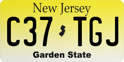 NJ license plate C37TGJ