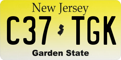 NJ license plate C37TGK