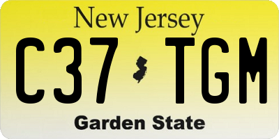 NJ license plate C37TGM