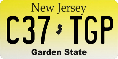 NJ license plate C37TGP