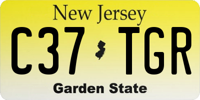 NJ license plate C37TGR