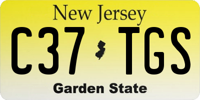 NJ license plate C37TGS