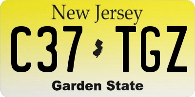 NJ license plate C37TGZ