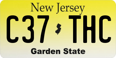 NJ license plate C37THC