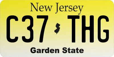 NJ license plate C37THG