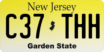 NJ license plate C37THH