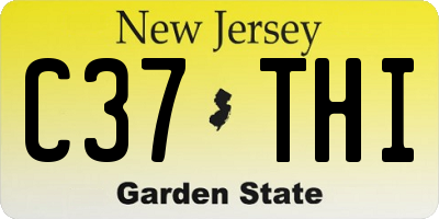 NJ license plate C37THI