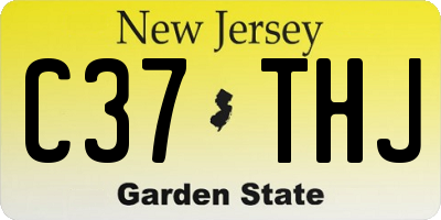 NJ license plate C37THJ