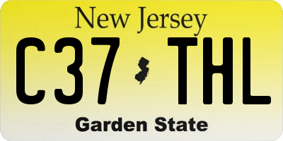 NJ license plate C37THL