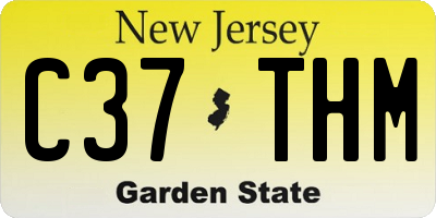 NJ license plate C37THM