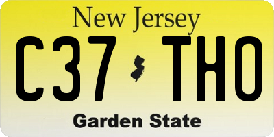 NJ license plate C37THO
