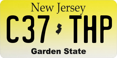 NJ license plate C37THP