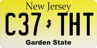 NJ license plate C37THT