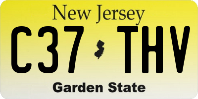 NJ license plate C37THV