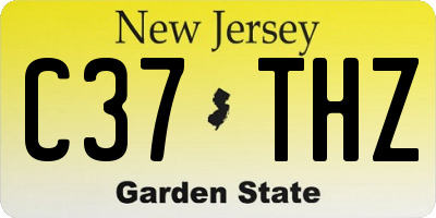 NJ license plate C37THZ