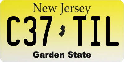 NJ license plate C37TIL