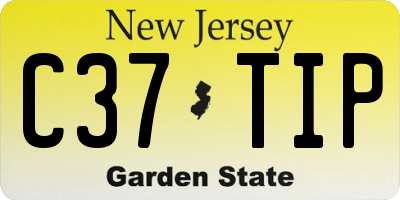 NJ license plate C37TIP