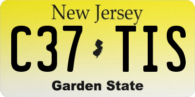 NJ license plate C37TIS