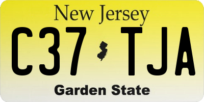 NJ license plate C37TJA