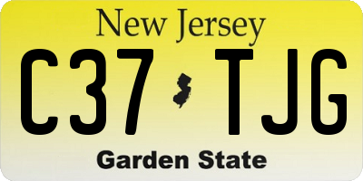 NJ license plate C37TJG