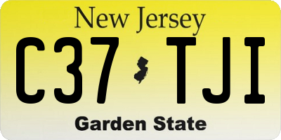 NJ license plate C37TJI