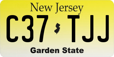 NJ license plate C37TJJ
