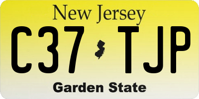 NJ license plate C37TJP
